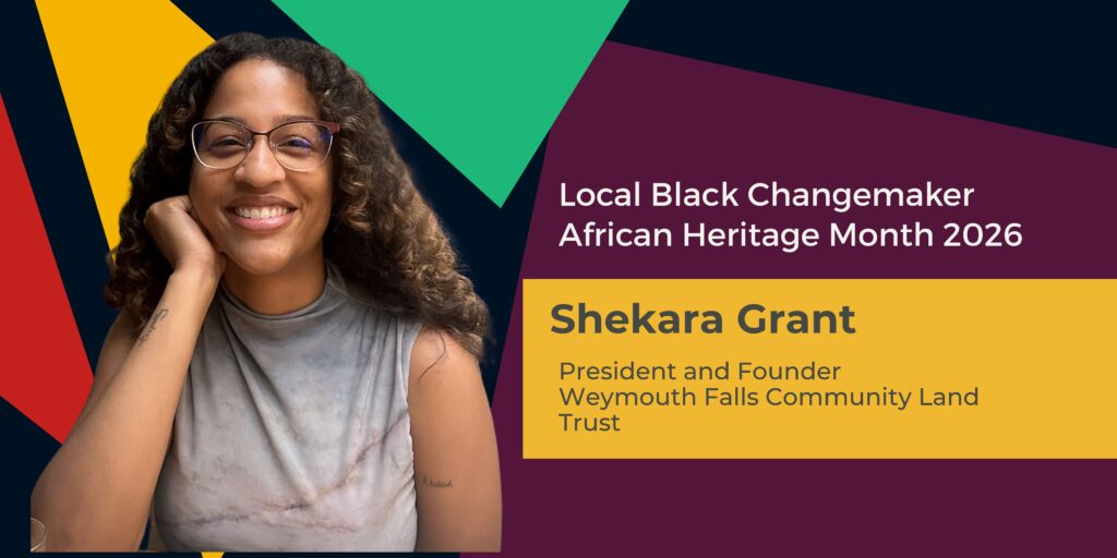 Shekara Grant, Founder and President of the Weymouth Falls Community Land Trust, featured for African Heritage Month 2026.